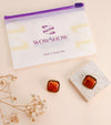 Wowshow Square Amber Earrings - Baltic Honey Amber Stud Earrings