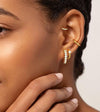 Gold Hoop Earrings Stacks Set for Women 18K Gold Plated Small Hoop Earrings Multiple Piercing Clip On Everyday Jewelry Gifts for Mother Birthday Lightweight