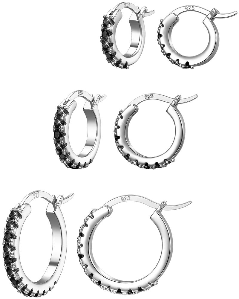 Gold Hoop Earrings Colorful Cubic Zirconia 14K Rainbow Huggie Earrings for Women Multicolor - Wowshow Jewelry