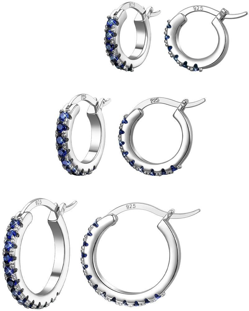 Gold Hoop Earrings Colorful Cubic Zirconia 14K Rainbow Huggie Earrings for Women Multicolor - Wowshow Jewelry
