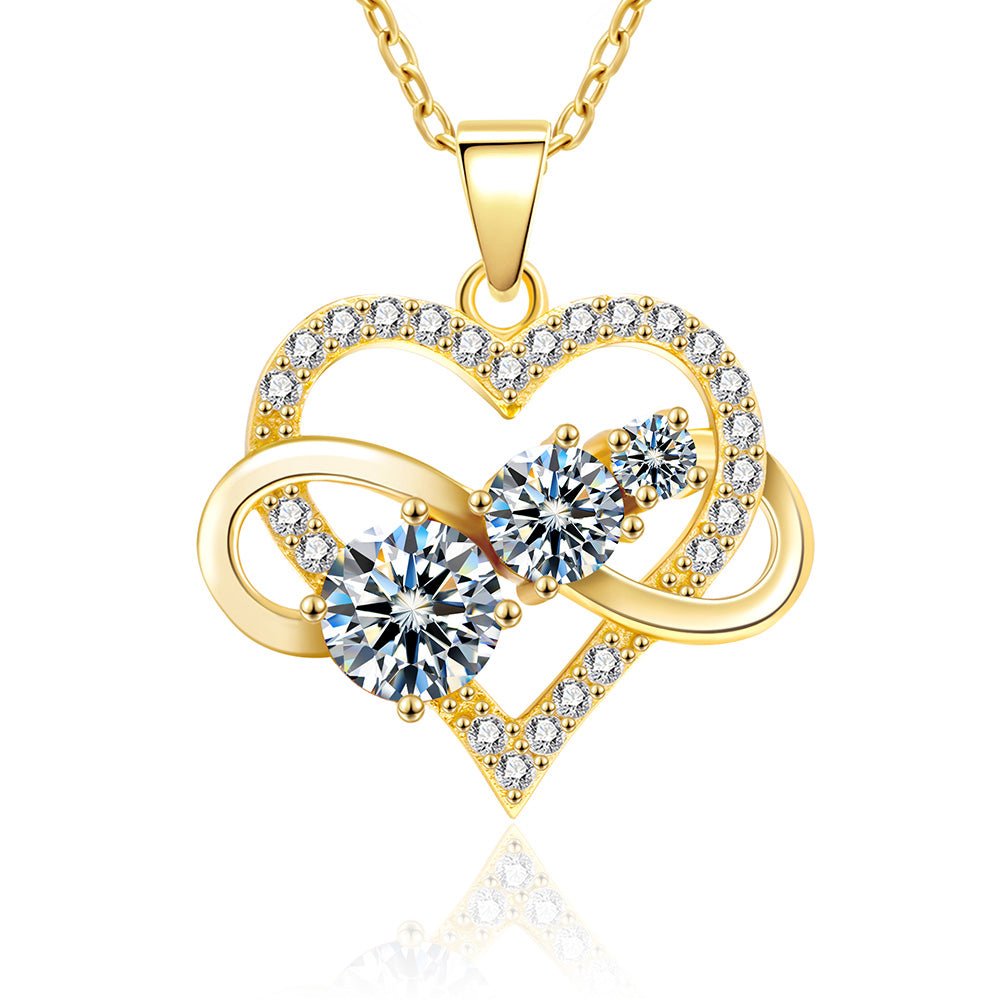 18K Gold Diamond Love Circle Pendant Necklace Set For Teen Girls, Women,  And Mom/Daughter Designer Jewelry For Parties, Weddings, Birthdays,  Christmas, & More From Premiumjewelrystore, $22.2