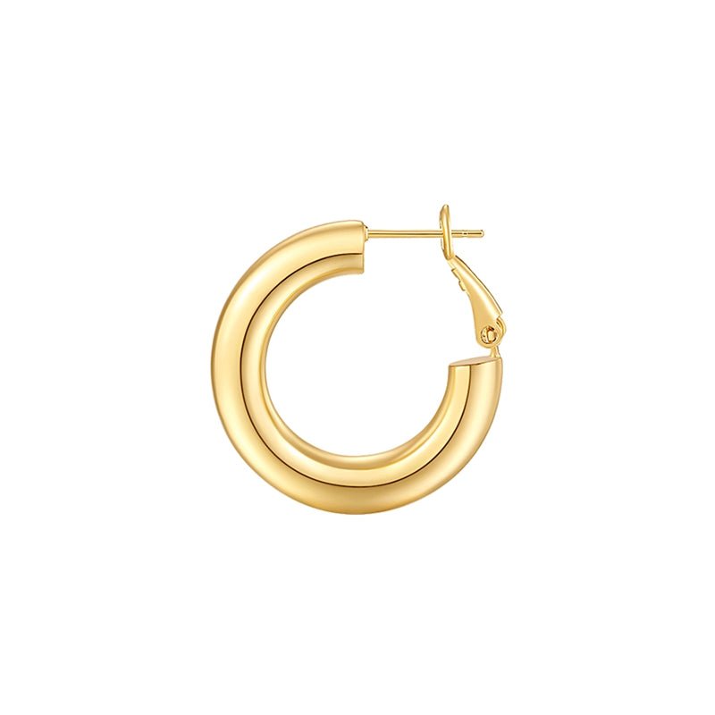 Women's Gold Hoop Circular Earrings