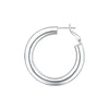 Thick Hoop Earrings Howllow 14K Gold Plated Gold Hoops for Women 25mm-50mm Rose White Gold - Wowshow Jewelry